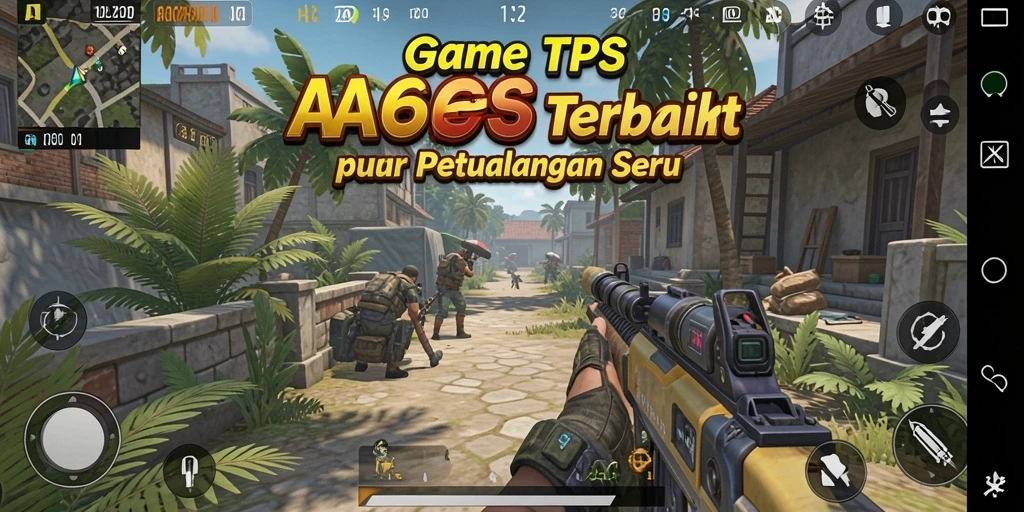 Tangkapan layar AA666 menampilkan aksi seru dalam pertempuran TPS.