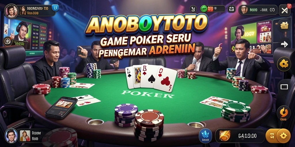 Screenshot gameplay ANOBOYTOTO dengan suasana Poker yang seru.