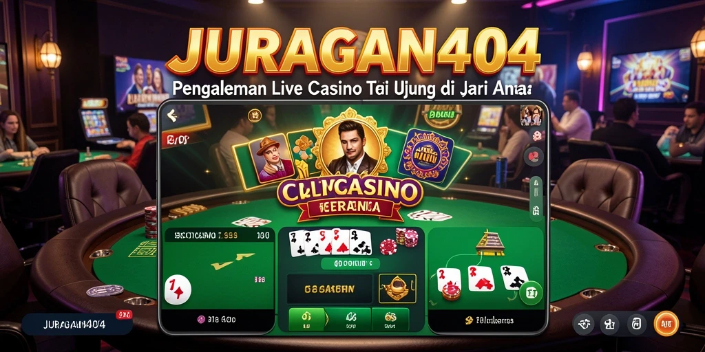 Screenshot gameplay JURAGAN404 menunjukkan keseruan Live Casino.