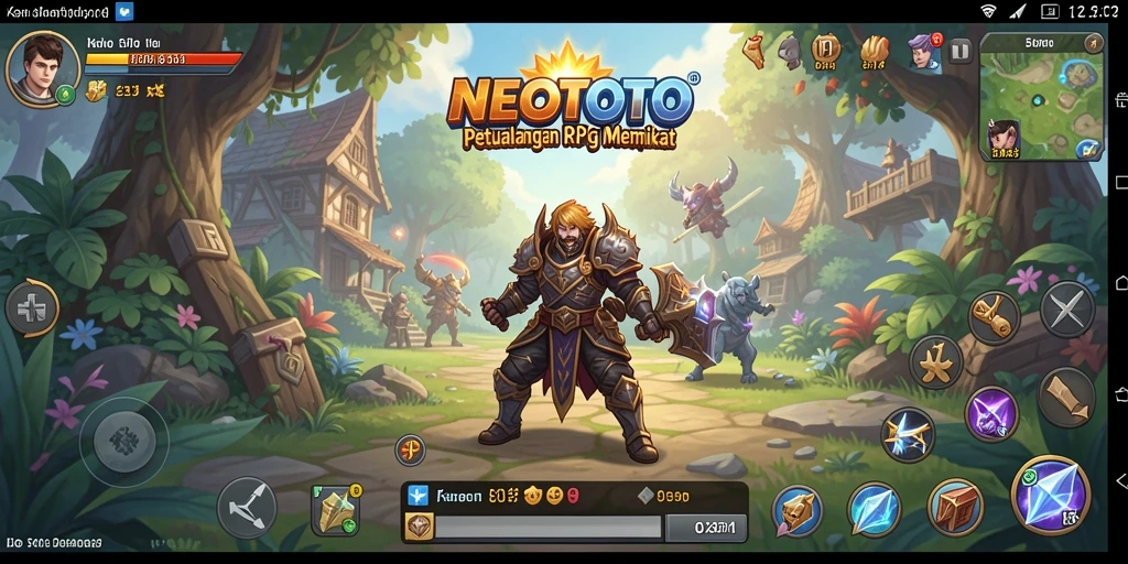 Tampilan gameplay mendebarkan di NEOTOTO dengan pertarungan seru.