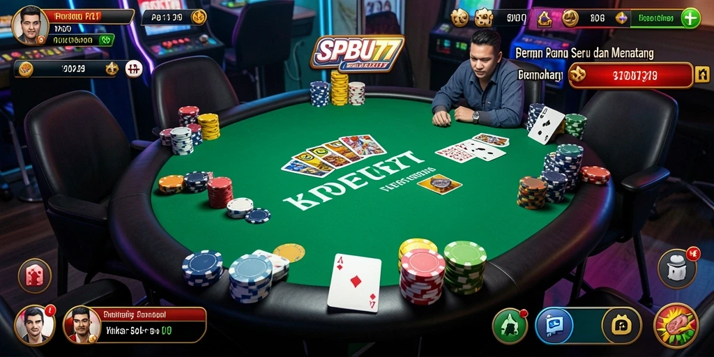 Tangkapan layar aksi seru dalam gameplay Poker SPBU77.