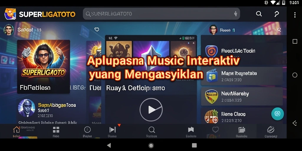 Gameplay SUPERLIGATOTO yang seru dengan musik interaktif.