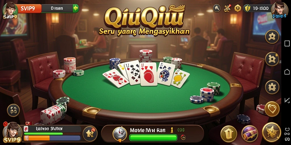 Tampilan gameplay QiuQiu yang seru dan mendebarkan.