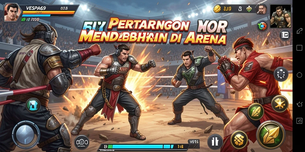 Tampilan gameplay seru dan karakter beragam dalam VESPA69.