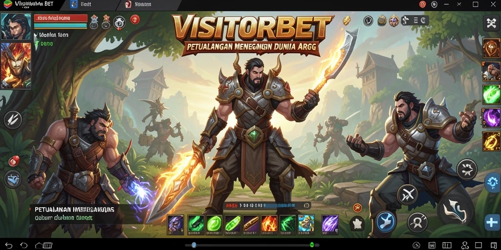 Tampilan gameplay menegangkan dan penuh aksi dari VISITORBET.