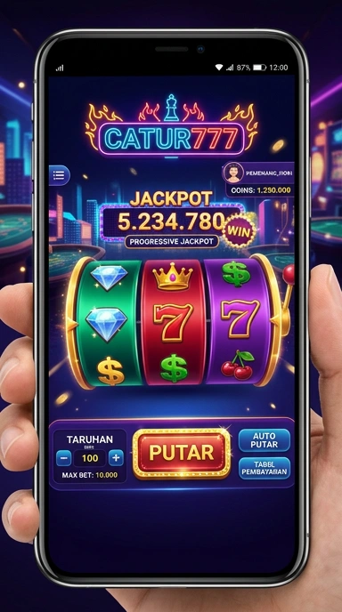 Tampilan utama aplikasi catur777 dengan menu navigasi yang jelas.